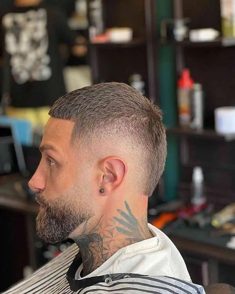 Buzzed Sides with Low Beard Fade