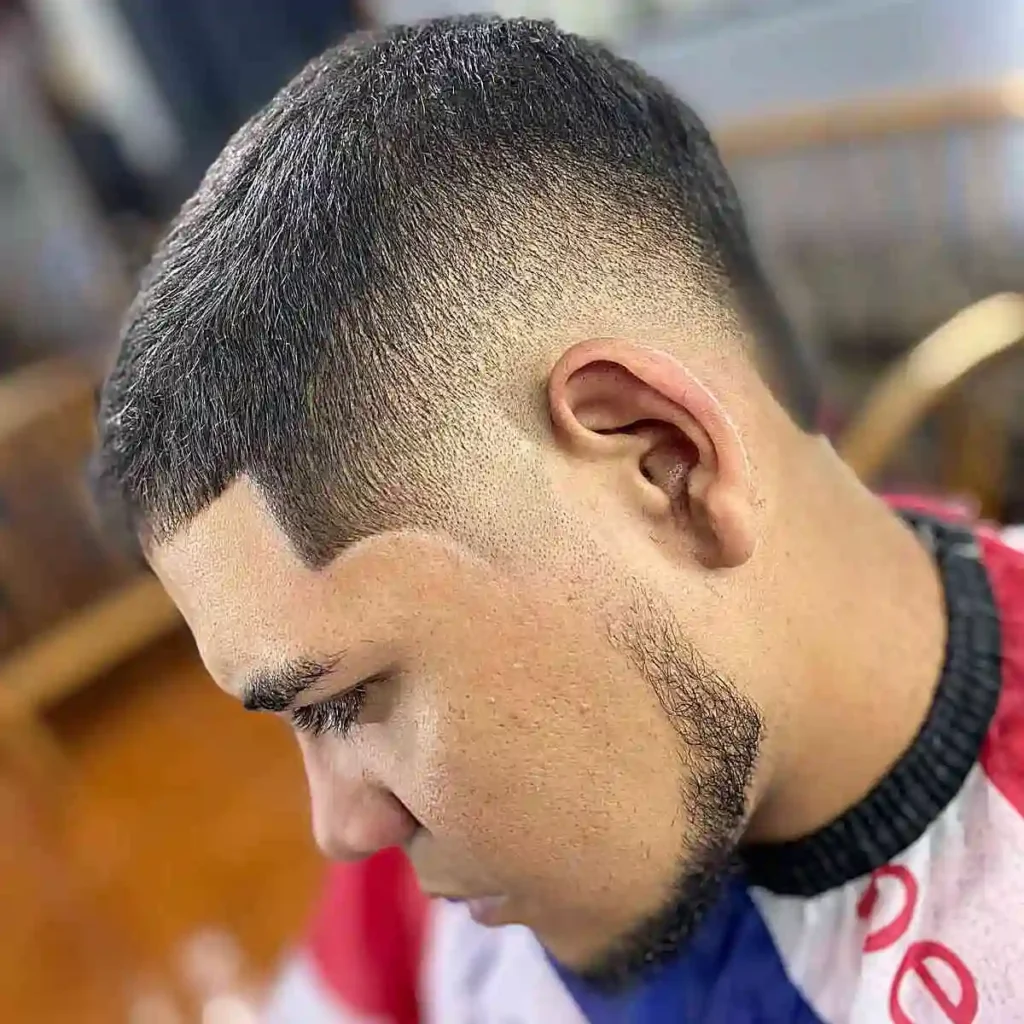 Burst Taper Fade with Sideburns
