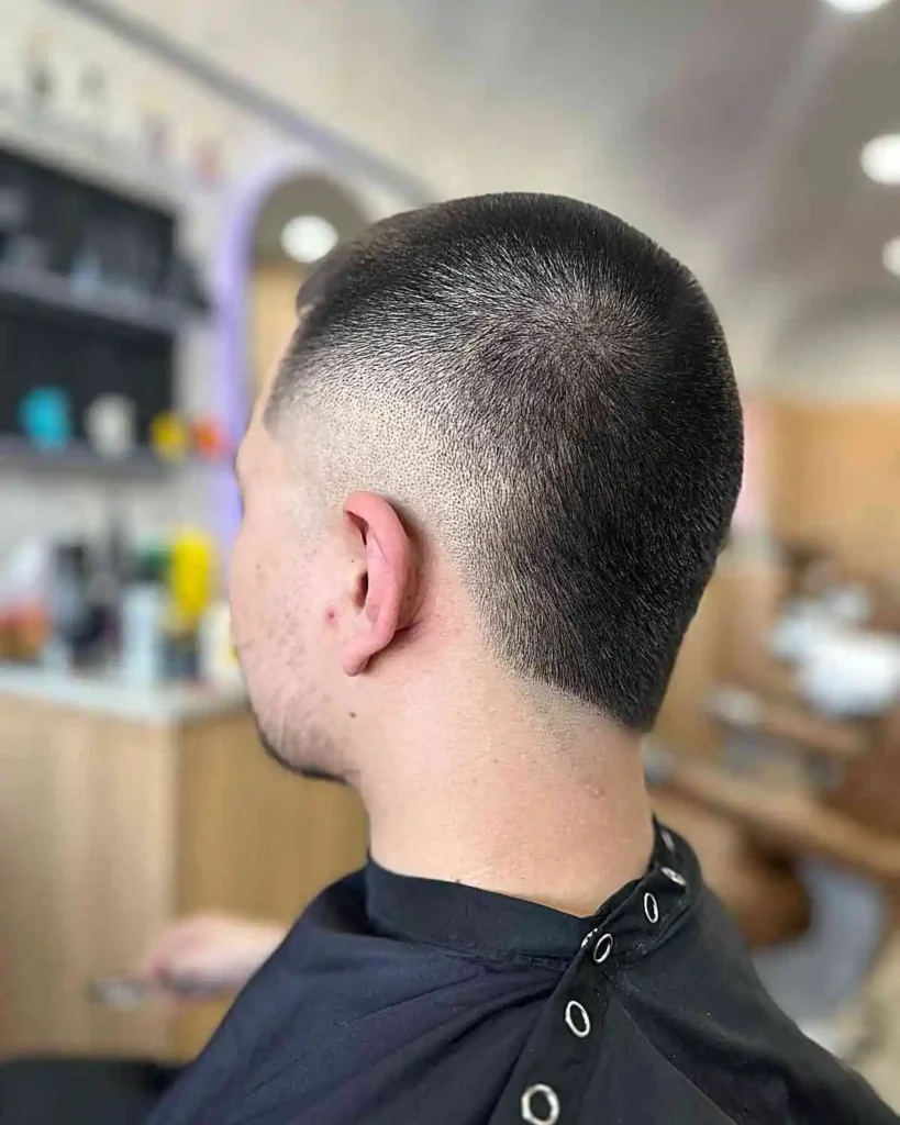 Very Short Mullet with Buzz Fade