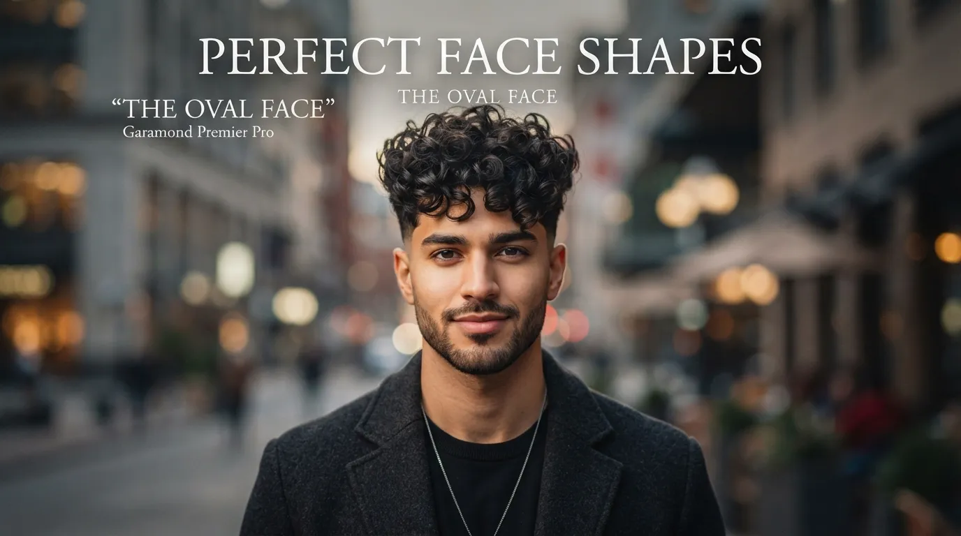 Best Face Shapes for a Burst Fade Perm highlighting suitability for oval and diamond face structures.